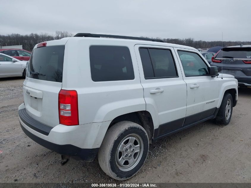 2016 JEEP PATRIOT SPORT - 1C4NJPBA4GD812177