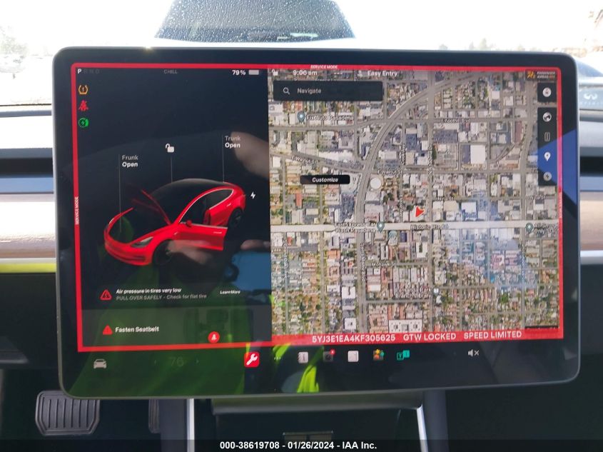 2019 TESLA MODEL 3 LONG RANGE/MID RANGE/STANDARD RANGE/STANDARD RANGE PLUS - 5YJ3E1EA4KF305625