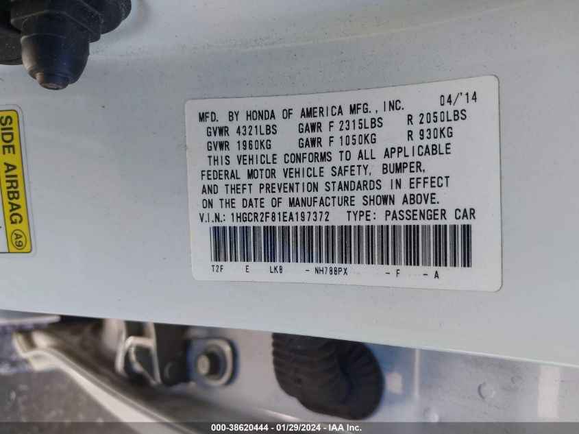 2014 HONDA ACCORD EX-L - 1HGCR2F81EA197372
