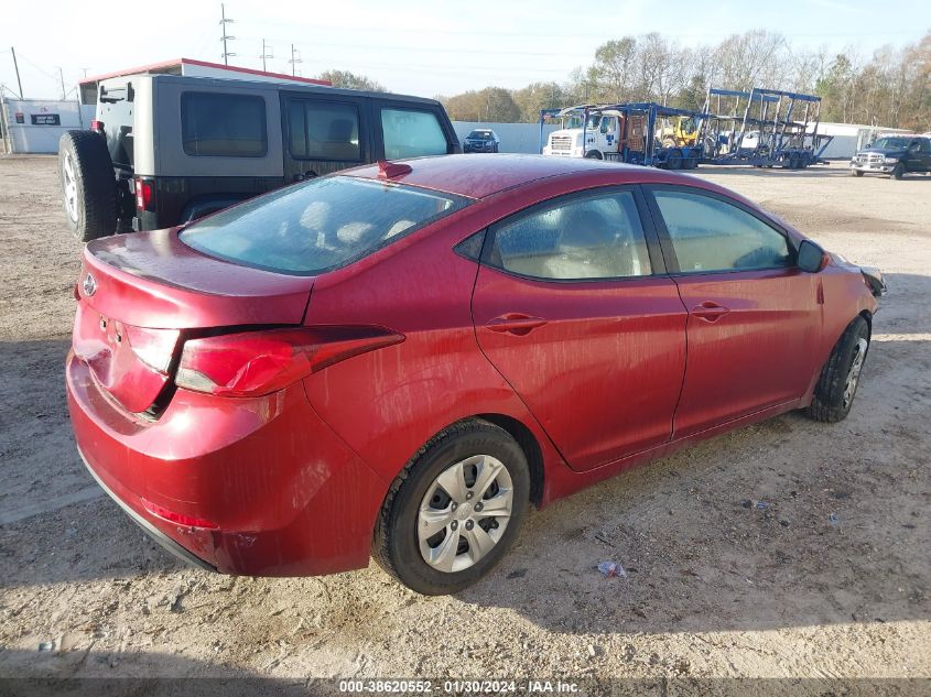 2016 HYUNDAI ELANTRA SE/SPORT/LIMITED - 5NPDH4AE1GH781698