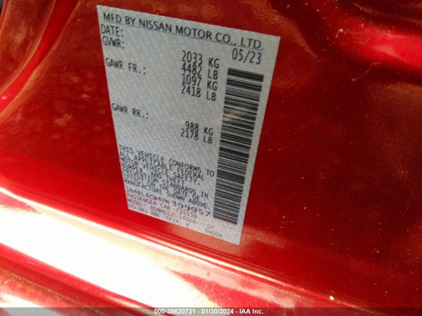 2023 NISSAN ALTIMA SR INTELLIGENT AWD - 1N4BL4CW4PN399957