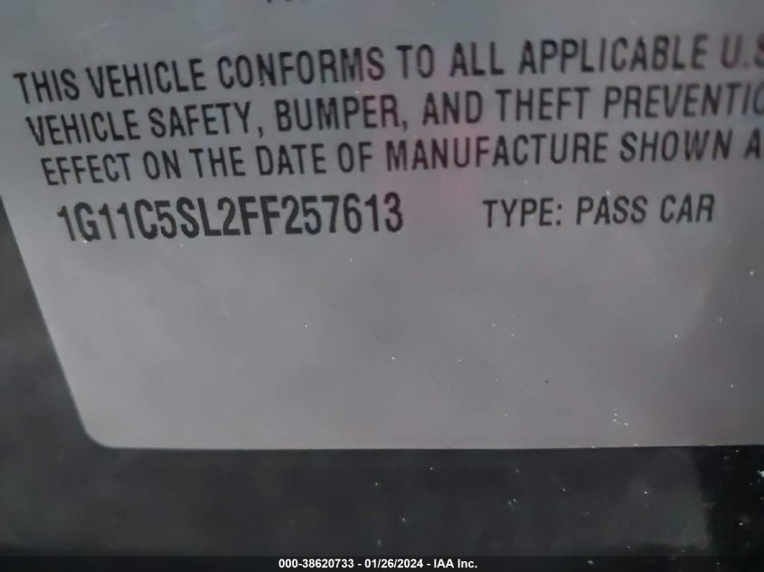 2015 CHEVROLET MALIBU 1LT - 1G11C5SL2FF257613