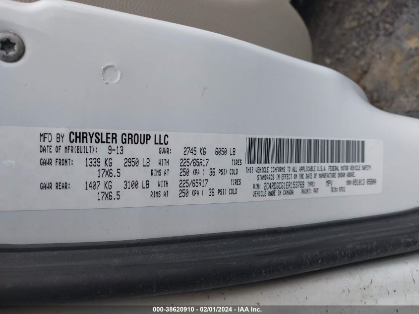 2014 DODGE GRAND CARAVAN SXT - 2C4RDGCG1ER153769