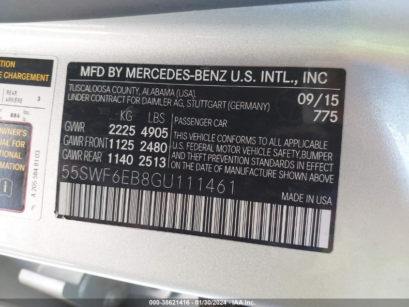 2016 MERCEDES-BENZ C 450 AMG 4MATIC - 55SWF6EB8GU111461