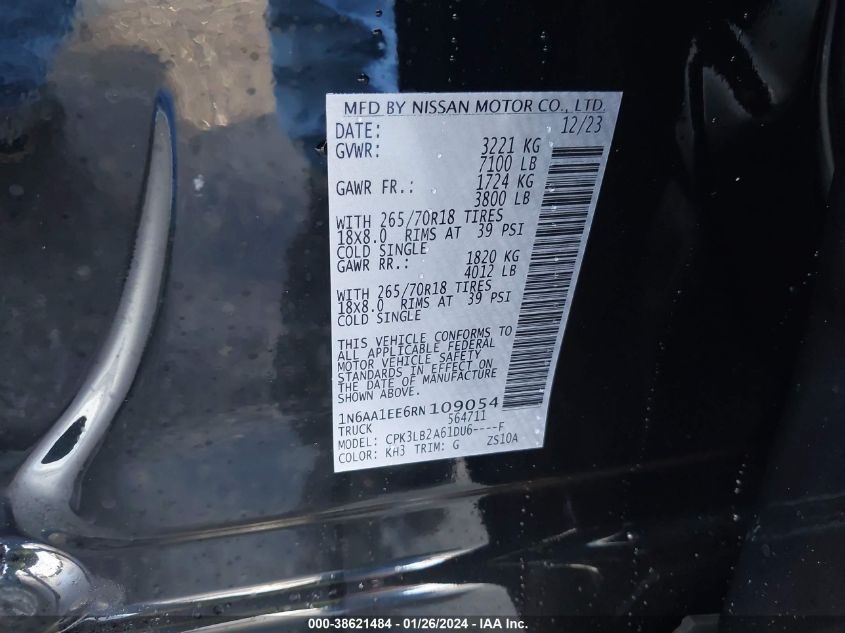 2024 NISSAN TITAN S - 1N6AA1EE6RN109054