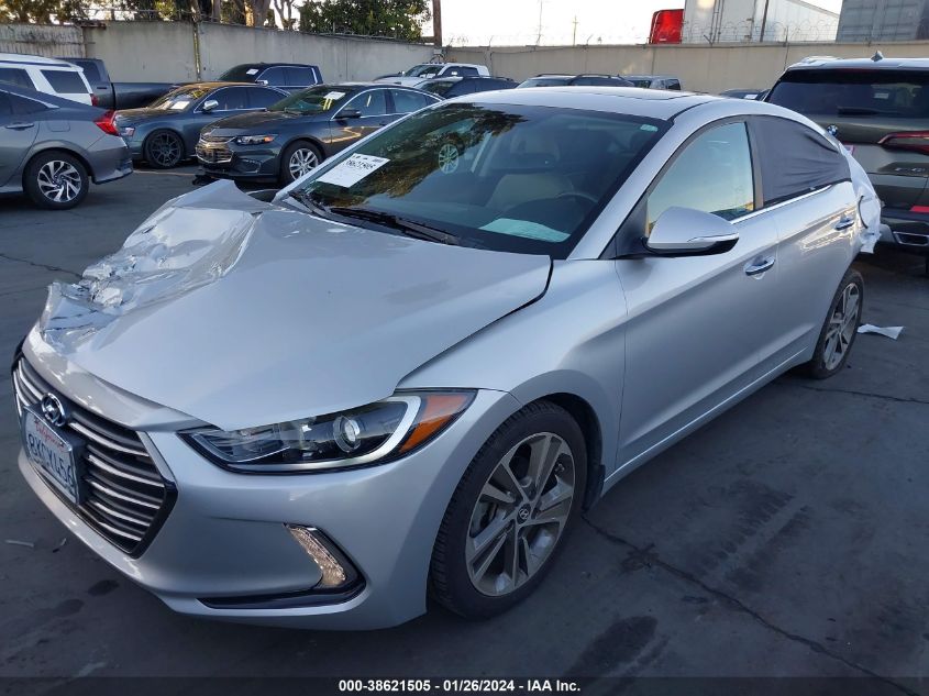 2017 HYUNDAI ELANTRA LIMITED - 5NPD84LF7HH049647