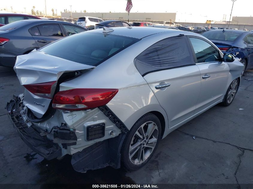 2017 HYUNDAI ELANTRA LIMITED - 5NPD84LF7HH049647