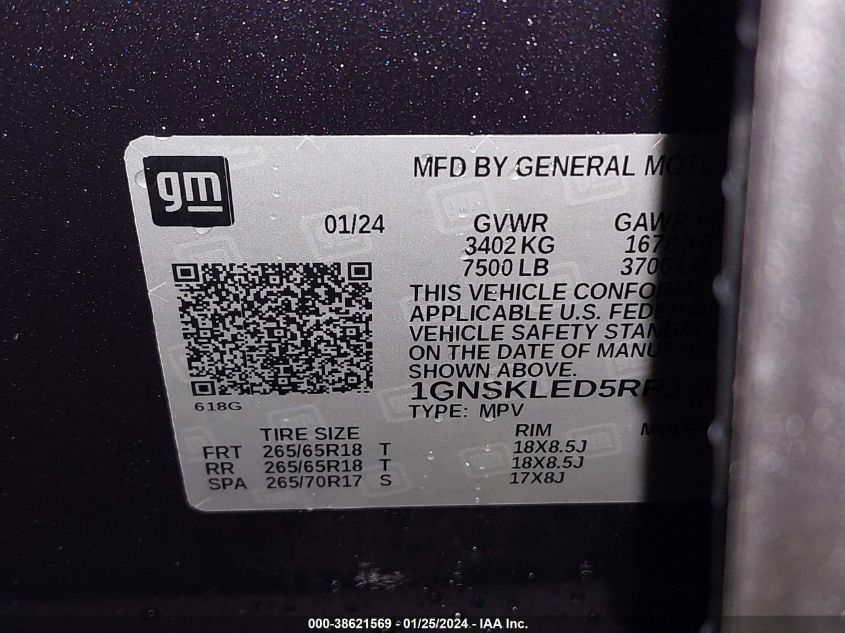 2024 CHEVROLET TAHOE 4WD COMMERCIAL - 1GNSKLED5RR146345