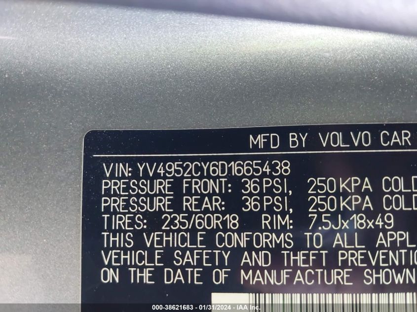2013 VOLVO XC90 3.2 - YV4952CY6D1665438