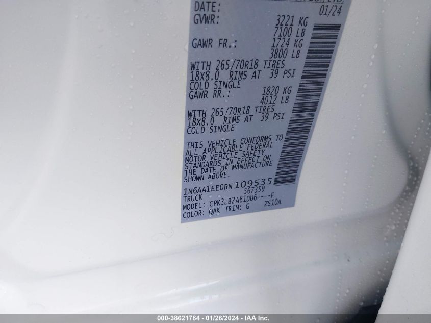 2024 NISSAN TITAN S - 1N6AA1EE0RN109535