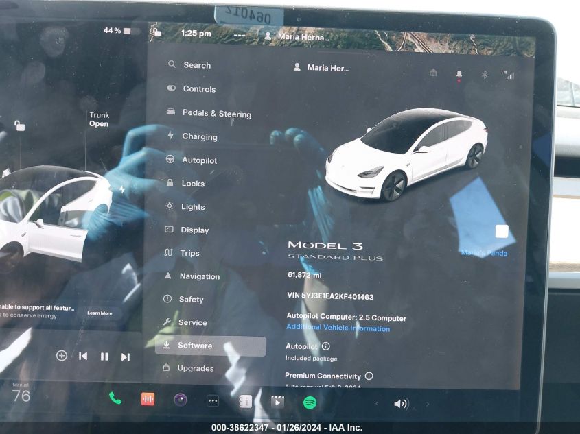 2019 TESLA MODEL 3 LONG RANGE/MID RANGE/STANDARD RANGE/STANDARD RANGE PLUS - 5YJ3E1EA2KF401463