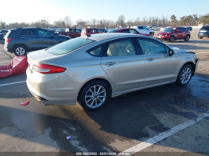 VIN 3FA6P0LU6HR301281 2017 FORD FUSION HYBRID SE