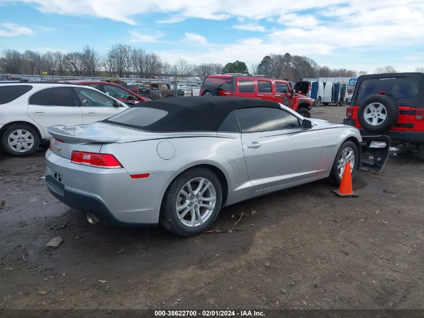 2015 CHEVROLET CAMARO LT - 2G1FD3D39F9221544