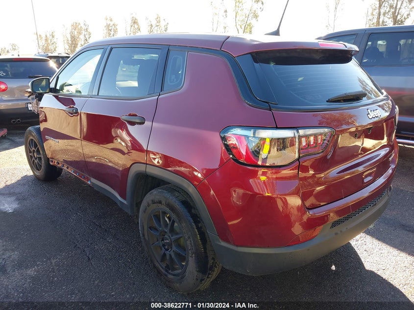VIN 3C4NJCAB5LT257523 2020 JEEP COMPASS SPORT FWD