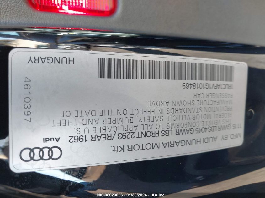 2016 AUDI TTS 2.0T - TRUC1AFV1G1018469