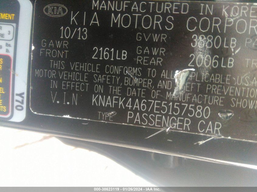 2014 KIA FORTE LX - KNAFK4A67E5157580