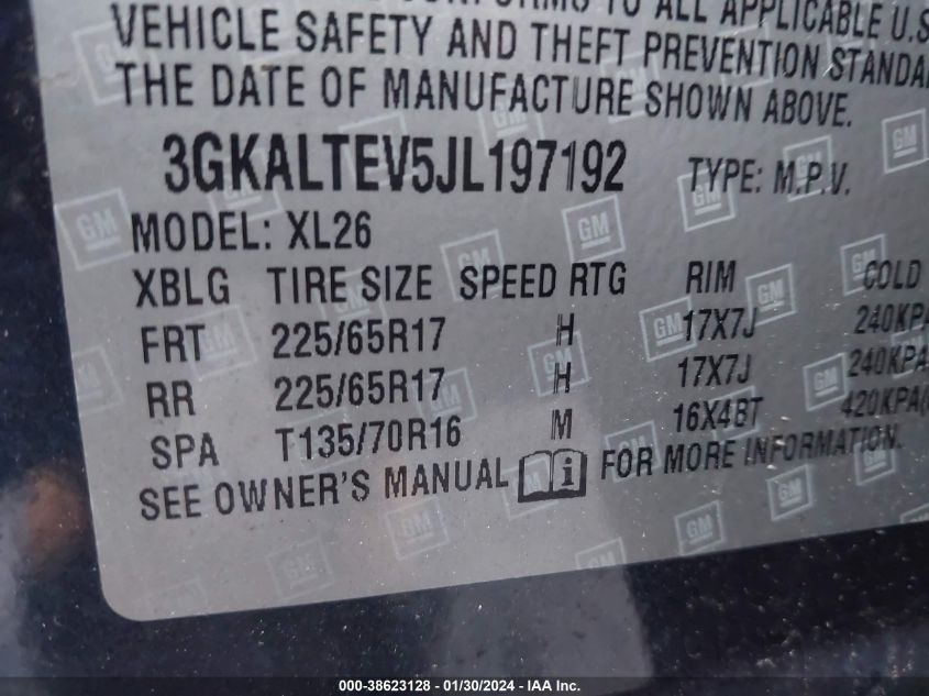 2018 GMC TERRAIN SLE - 3GKALTEV5JL197192