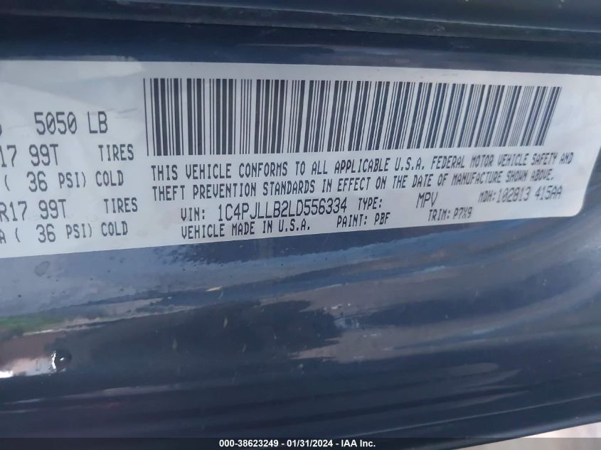 2020 JEEP CHEROKEE LATITUDE PLUS FWD - 1C4PJLLB2LD556334