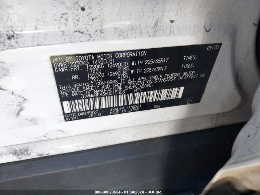 2021 TOYOTA RAV4 LE - JTMM6RFV3MD010303