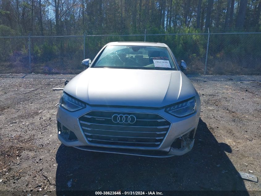 2021 AUDI A4 PREMIUM PLUS 40 - WAUBBAF43MN015004