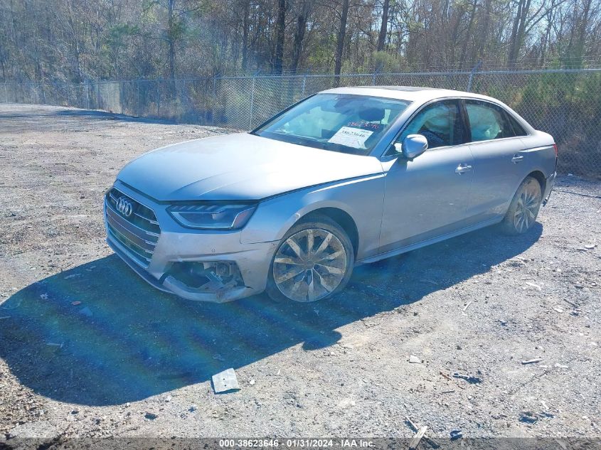 2021 AUDI A4 PREMIUM PLUS 40 - WAUBBAF43MN015004