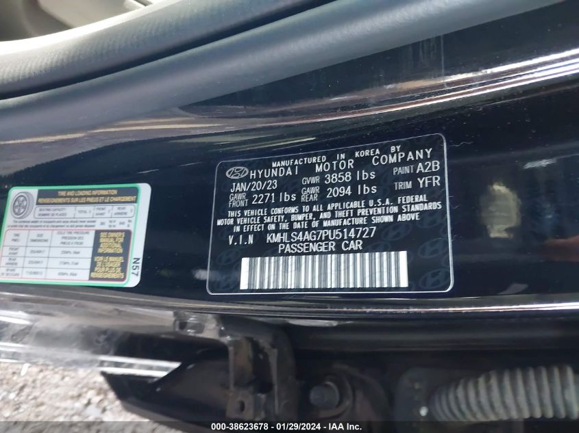 2023 HYUNDAI ELANTRA SEL - KMHLS4AG7PU514727