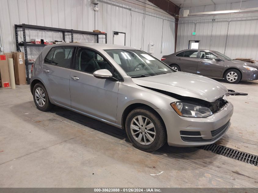 2015 VOLKSWAGEN GOLF TSI S 4-DOOR - 3VW217AU4FM089865