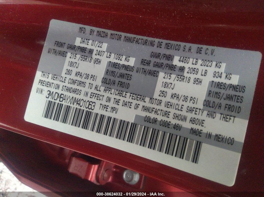 2022 MAZDA CX-30 2.5 TURBO - 3MVDMBAYXNM401063