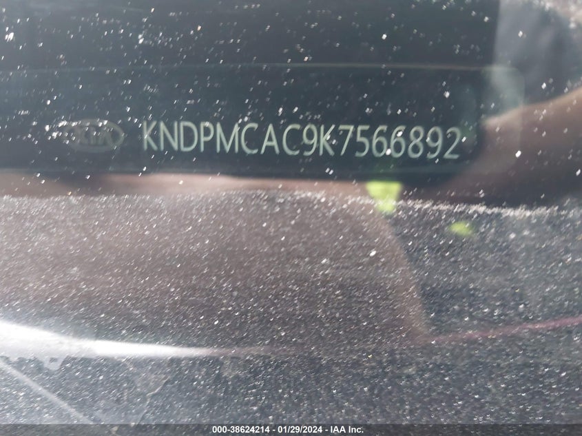 VIN KNDPMCAC9K7566892 2019 KIA SPORTAGE LX