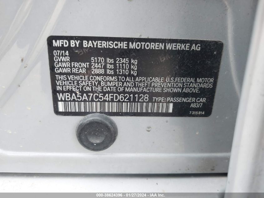 2015 BMW 528 XI - WBA5A7C54FD621128