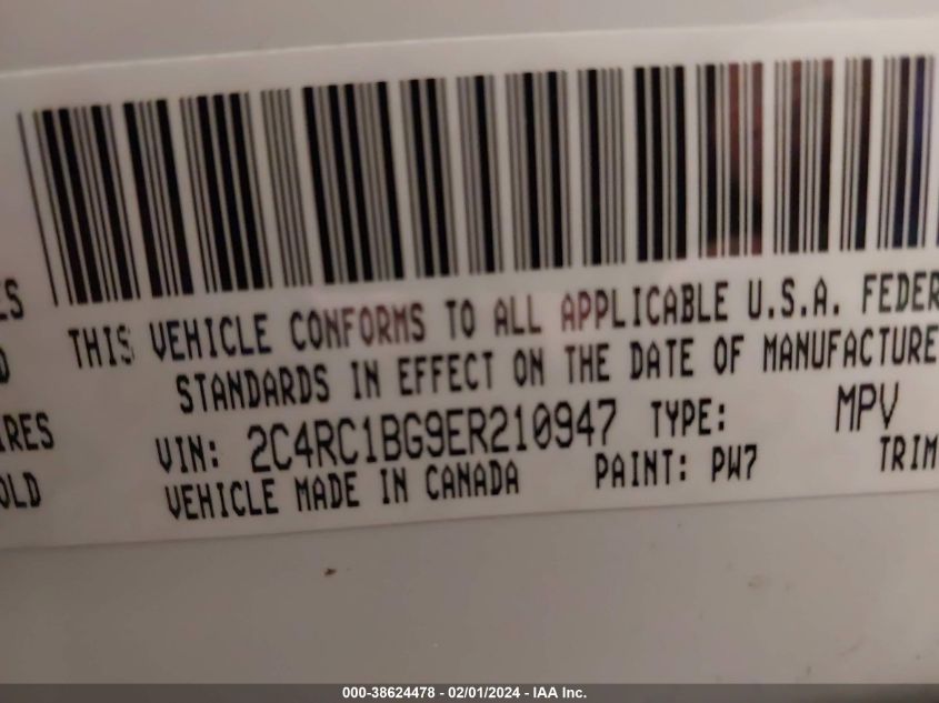 2014 CHRYSLER TOWN & COUNTRY TOURING - 2C4RC1BG9ER210947