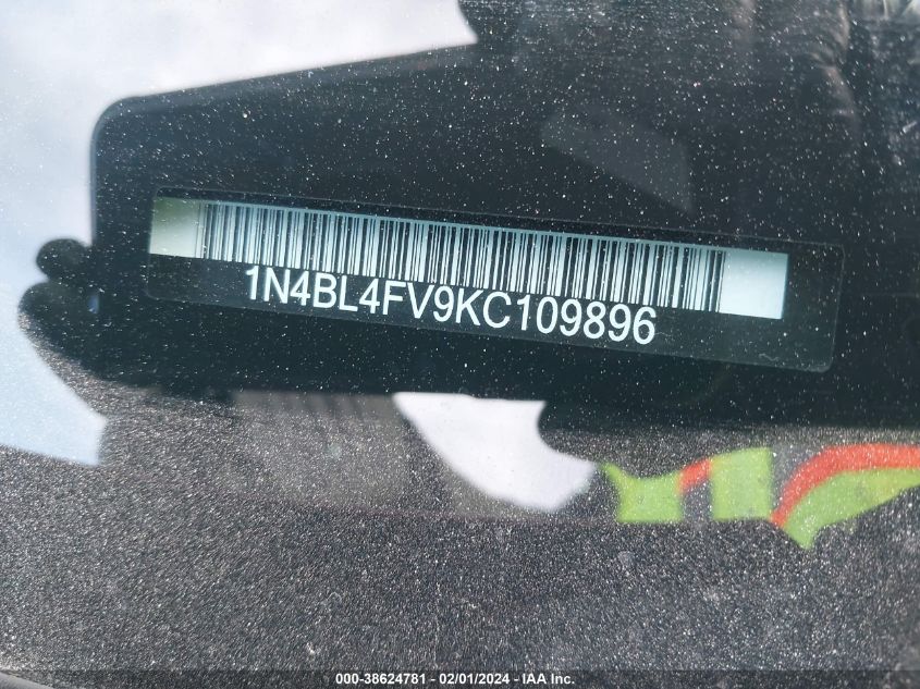 2019 NISSAN ALTIMA PLATINUM - 1N4BL4FV9KC109896