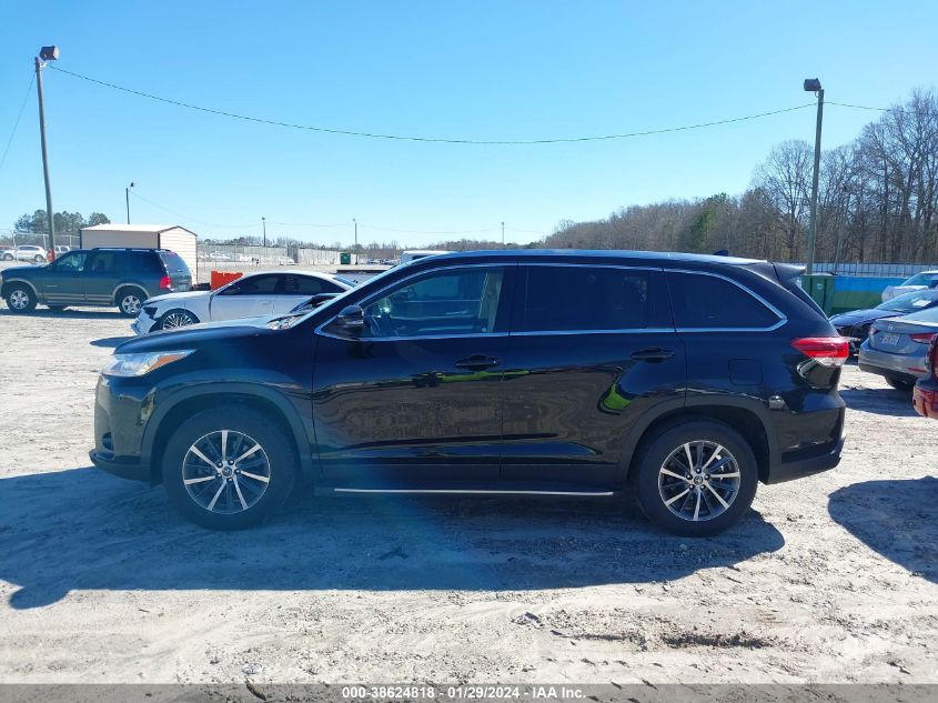 2019 TOYOTA HIGHLANDER XLE - 5TDKZRFH7KS555673