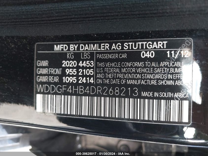 2013 MERCEDES-BENZ C 250 LUXURY/SPORT - WDDGF4HB4DR268213