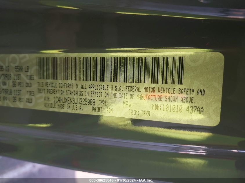 2018 JEEP WRANGLER UNLIMITED SAHARA 4X4 - 1C4HJXEN3JW325088