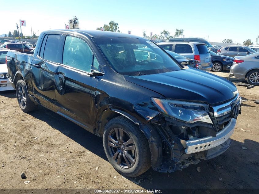 2019 HONDA RIDGELINE SPORT - 5FPYK3F13KB03662