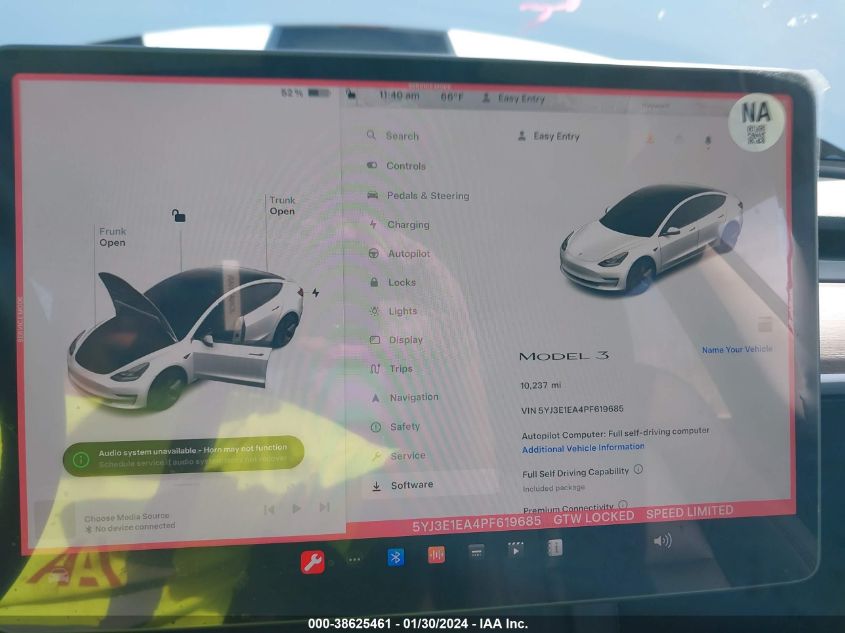 2023 TESLA MODEL 3 - 5YJ3E1EA4PF619685