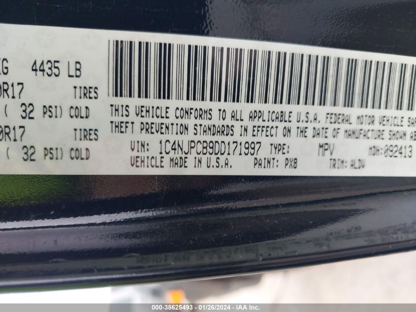 2013 JEEP PATRIOT LIMITED - 1C4NJPCB9DD171997