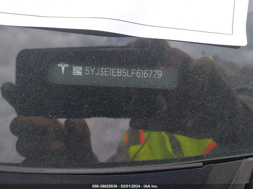 2020 TESLA MODEL 3 - 5YJ3E1EB5LF616779