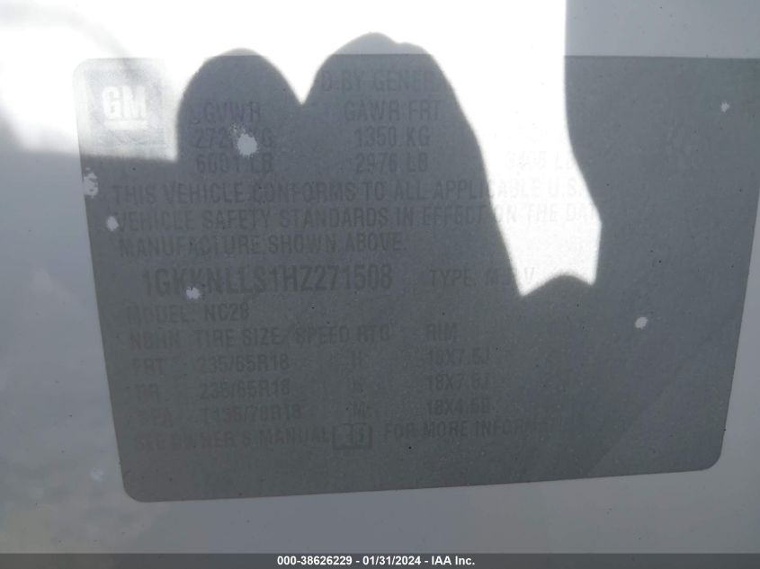2017 GMC ACADIA SLE-2 - 1GKKNLLS1HZ271508