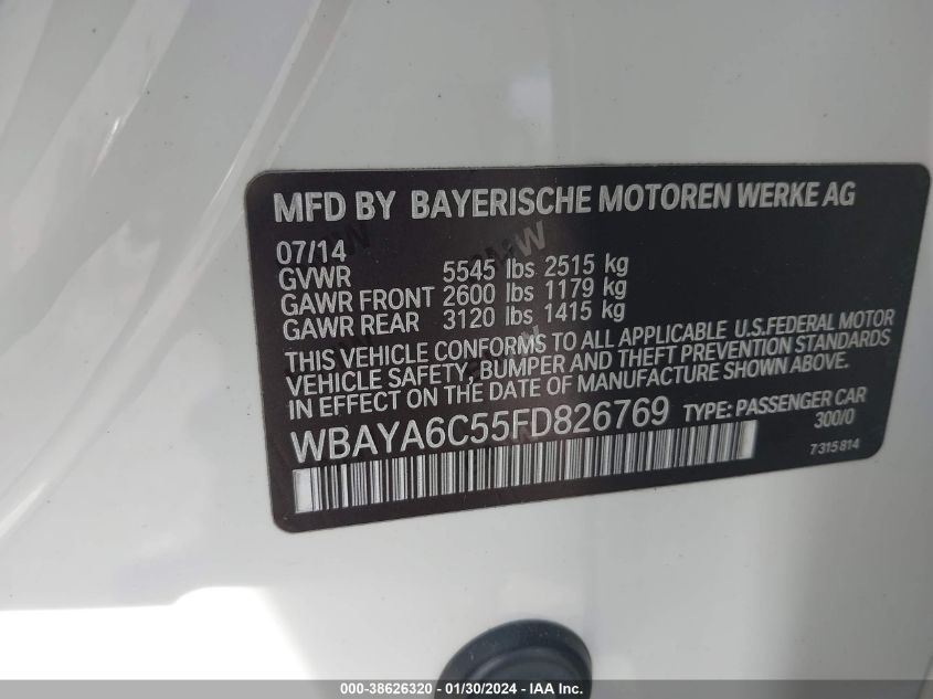 2015 BMW 740I - WBAYA6C55FD826769
