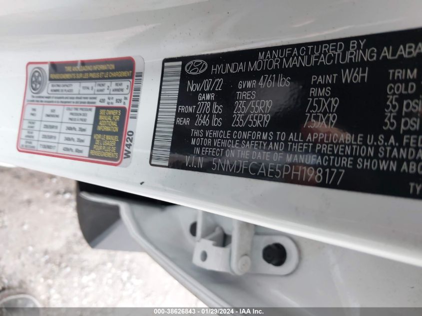 2023 HYUNDAI TUCSON SEL - 5NMJFCAE5PH198177