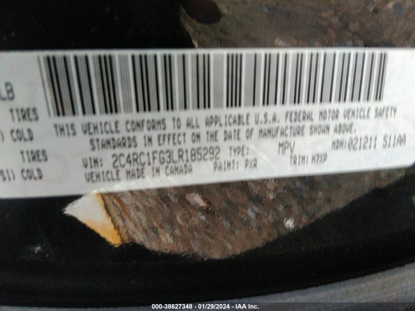 2020 CHRYSLER PACIFICA TOURING - 2C4RC1FG3LR185292