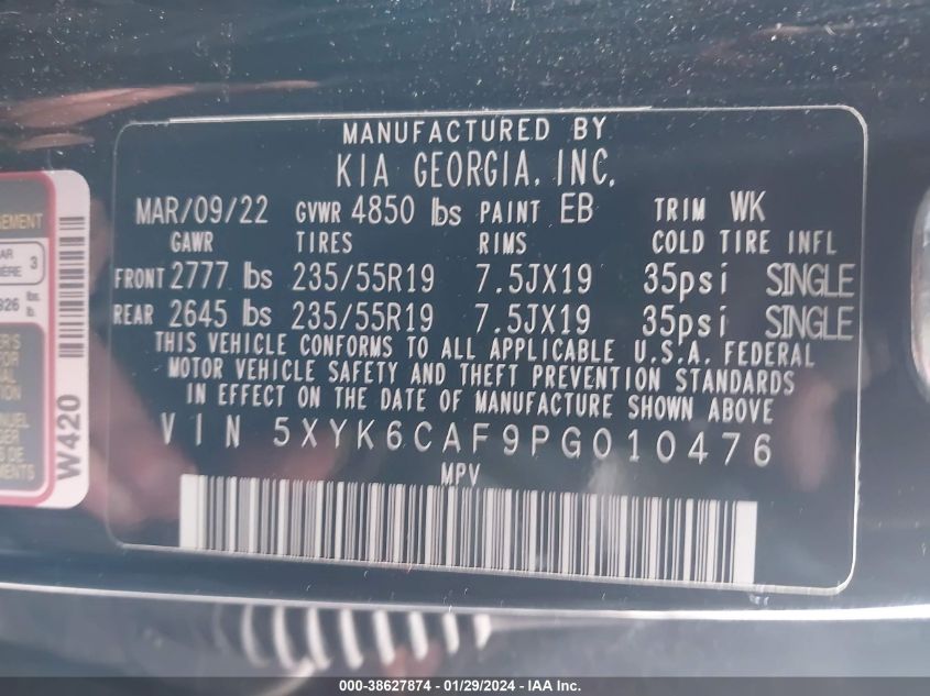 2023 KIA SPORTAGE X-LINE - 5XYK6CAF9PG010476