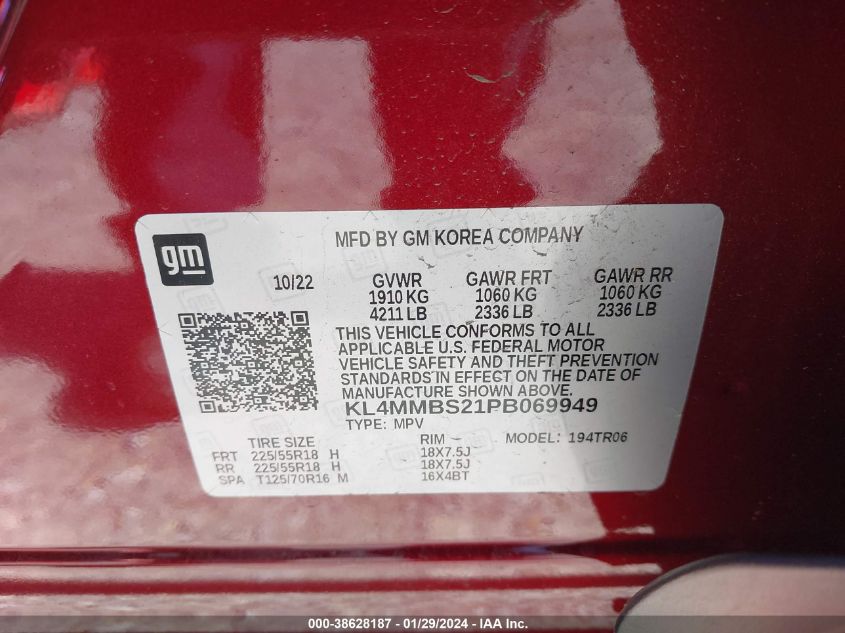 2023 BUICK ENCORE GX PREFERRED FWD - KL4MMBS21PB069949