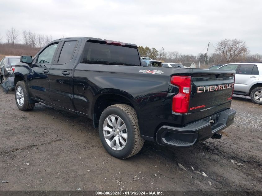 2021 CHEVROLET SILVERADO 1500 4WD DOUBLE CAB STANDARD BED CUSTOM - 1GCRYBEKXMZ310261