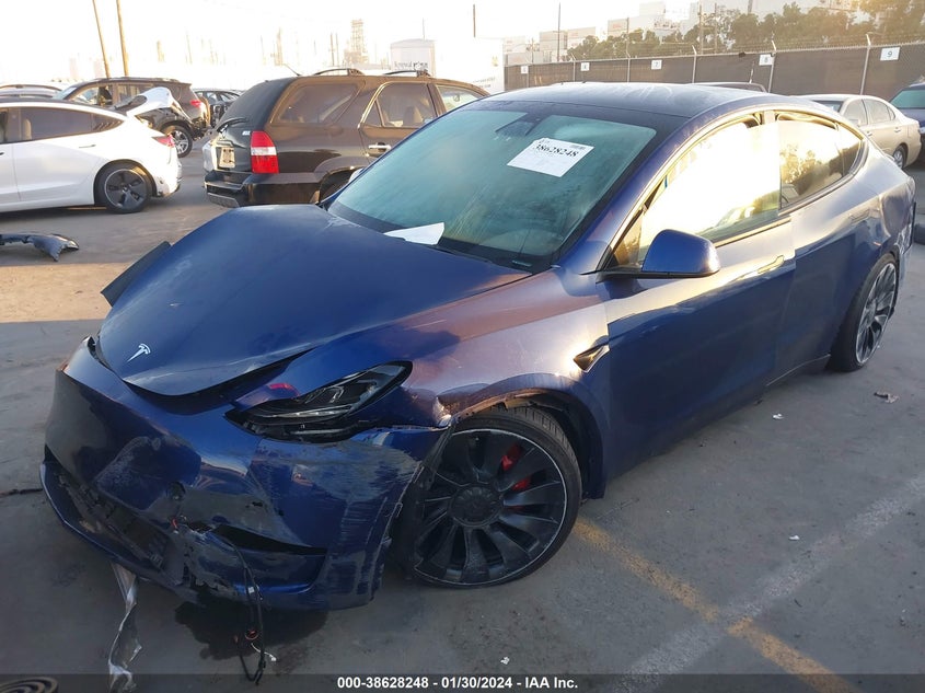 VIN 7SAYGDEF5NF465114 2022 TESLA MODEL Y