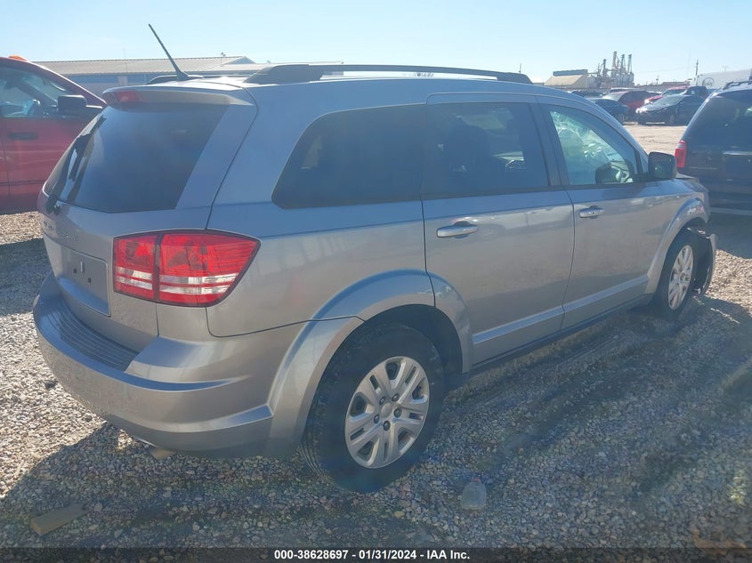 VIN 3C4PDCAB7JT383976 2018 DODGE JOURNEY SE