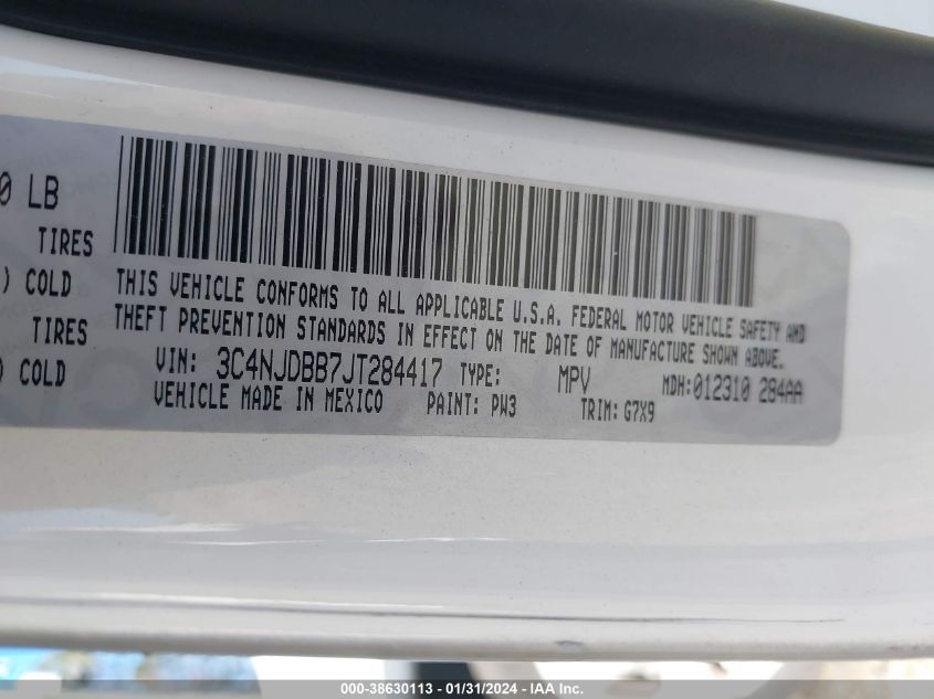 2018 JEEP COMPASS LATITUDE - 3C4NJDBB7JT284417