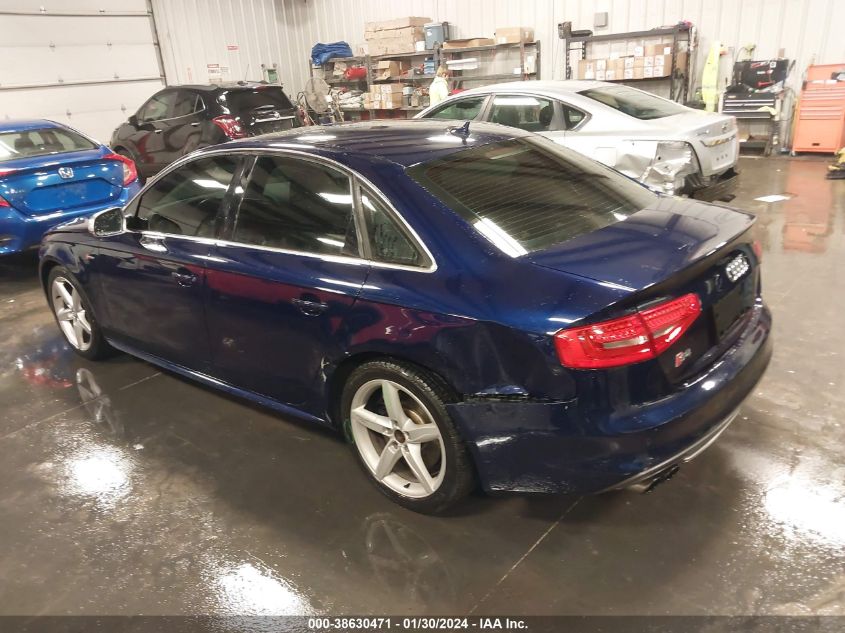 2013 AUDI S4 3.0T PREMIUM PLUS - WAUBGAFLXDA144440